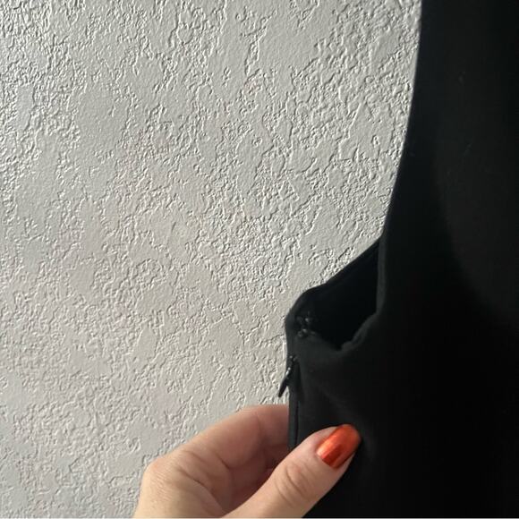 Cinq a Sept Coralisa Black Asymmetric Mini Dress - Picture 8 of 11